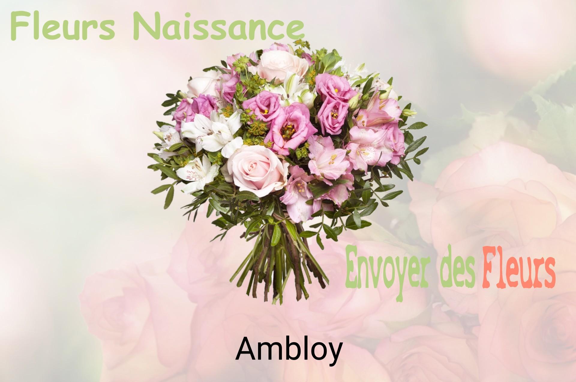 Bouquet de fleurs de naissance livré à Ambloy